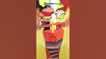 #shorts Crash Platform with SHINCHAN Level 75🎯 #stackball #short #stackball3dgame