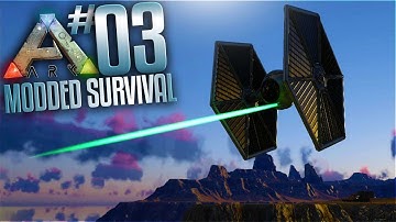 Ark Modded Survival - Ep 3 - Stark Wars Tie Fighter! (Multiplayer ark valhalla Gameplay)