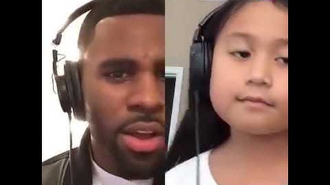 Smule Sing app performance ft. Jason Derulo and a little girl fan