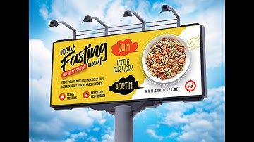 How To Make Foods Billboard Design |in corel draw x7 tutorial