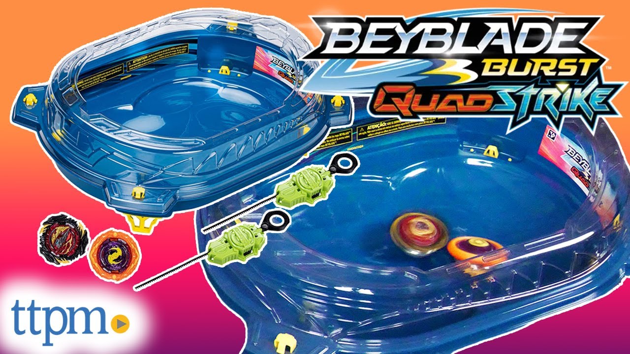 Hasbro Beyblade Burst Rise Stadium Arena Lot. 8 Beyblades with 2 Launchers