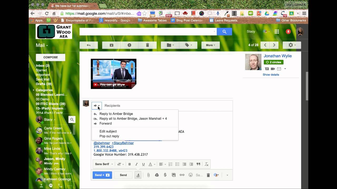 Changing the Subject Line When Forwarding an Email