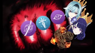 Triple Crowned Eula + Single Crowned Raiden Shogun - Genshin Impact