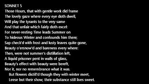 Sonnet 5, written by William Shakespeare, read by ...