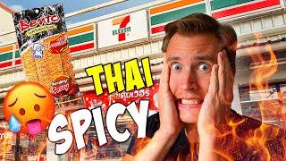 🥵 Eating SPICY Food Challenge 🌶 ONLY at Thailand 7 Elevens for 24 HOURS!