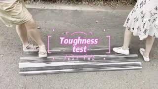 Test of corrugated polycarbonate sheet