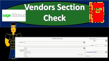 Vendors Section Check 1.24 Sage 50 Cloud Accounting 2020