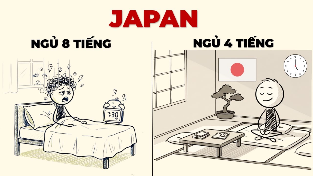 🔴 Người Nhật: cách NGỦ ÍT nhưng vẫn tỉnh táo và sảng khoái cả ngày.