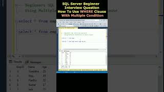 SQL Interview question using Where clause with multiple conditions #sqlinterviewquestionsandanswers
