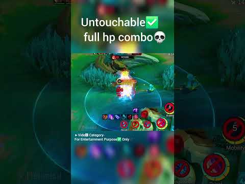 untouchable✅️ full hp combo💀 #mobilelegends #mobilelegendsbangbang #mobilelegendswtf #mlbb #ml