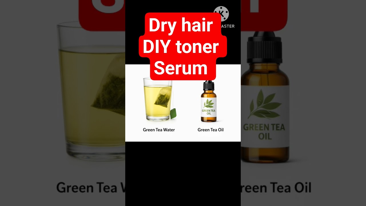 बालों के लिए | DIY Green Tea Hair Toner + Serum | Frizz Free & Smooth Hair 💚✨ 
