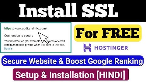 Secure Your WordPress Website । Install SSL Certificate । SSL Installation Live Process । Hostinger