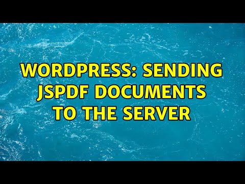 Wordpress: Sending jsPDF