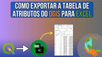 Como exportar a tabela de atributos do QGIS para Excel