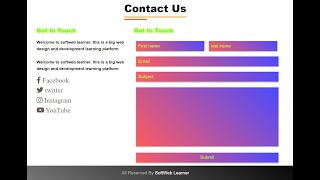 best website design part-4 Using html & CSS | softweb learner
