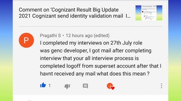 Cognizant Result 😱 Big update Cognizant sends your interview process complete logoff from superset 👍