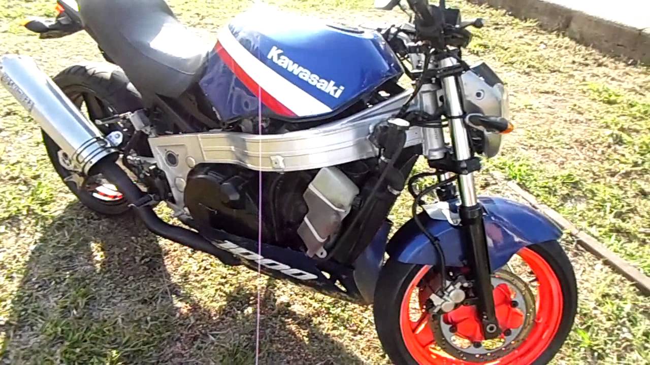 Kawasaki zx-10 - 1990 *Naked* - YouTube