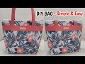 SIMPLE AND SUPER EASY - DIY Zipper Tote Bag Sewing Tutorial | How to sew a Handbag at Home | DIY Bag