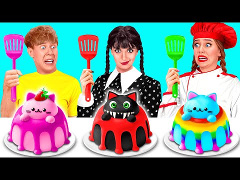 Wednesday vs Grandma Cooking Challenge | Tasty Food Tricks by Mega DO Challenge