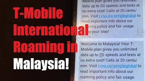 T-Mobile International Roaming in Malaysia! (Speed Test, Web, Navigation)