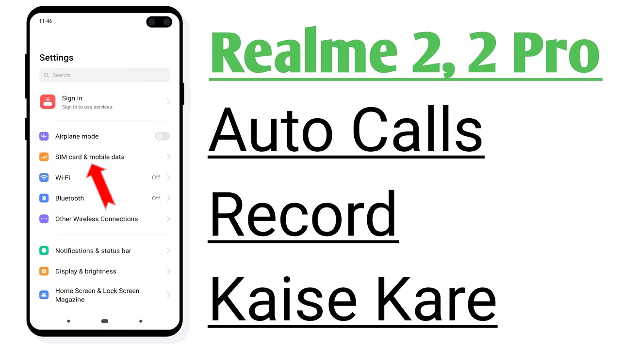Realme 2, 2 Pro Auto Calls Record Kaise kare
