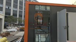 Orange frame and the black wall panel