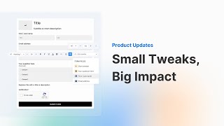 Smoother Forms, Smarter UI! Check Out These New Updates | 123FormBuilder