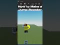 How to make a Jump Booster in Roblox Studio #gaming #roblox #robloxgamedesign #tutorial