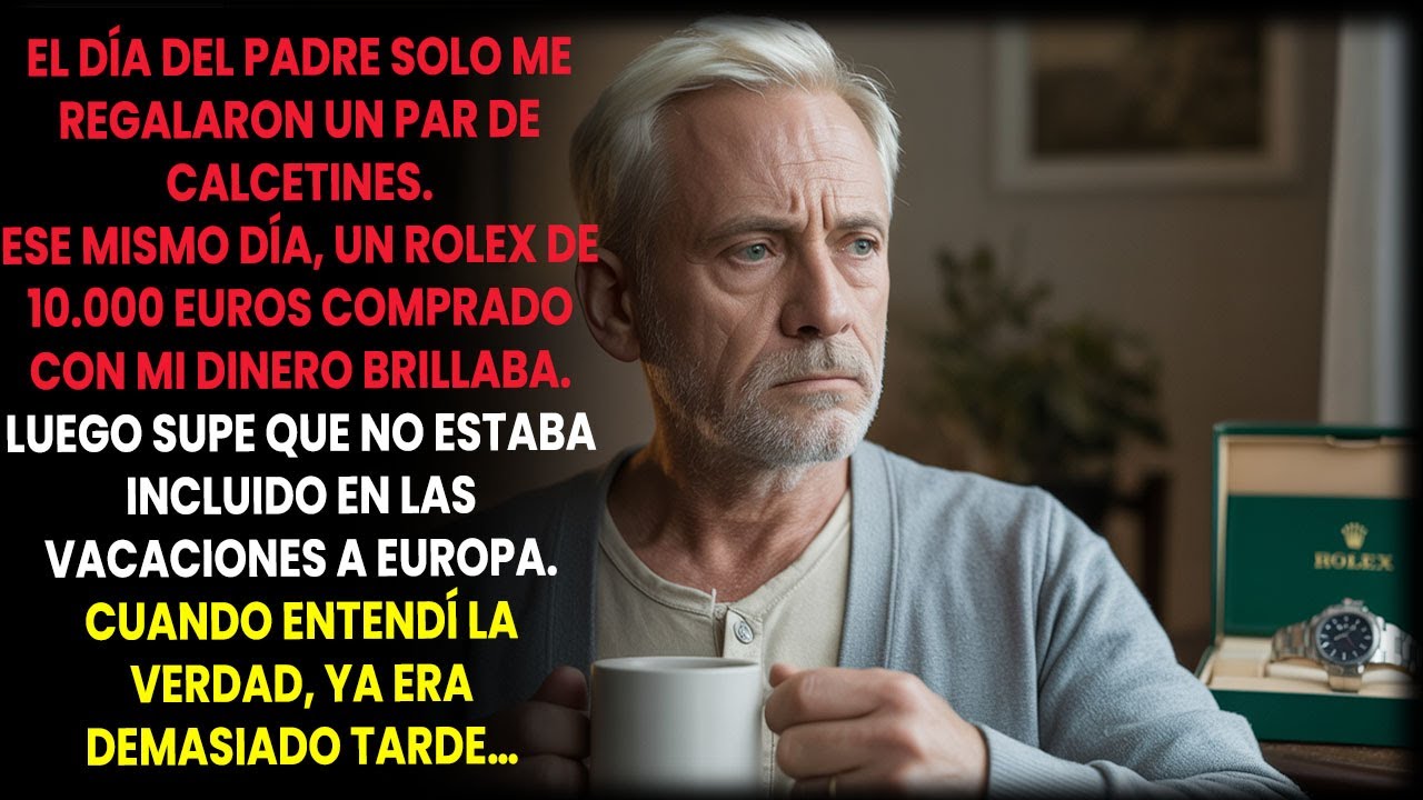 En el Día del Padre: Calcetines; con mi dinero, un Rolex… Luego me borraron del viaje