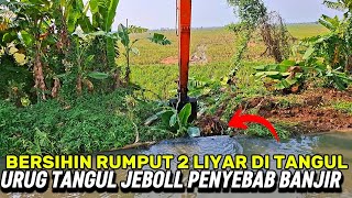 Urug tangul Jebol U0026 Bersikan Rumput Rumput Liyar Di Tanggul Pantesan Sawah Bajir Tangul Nya Bolong
