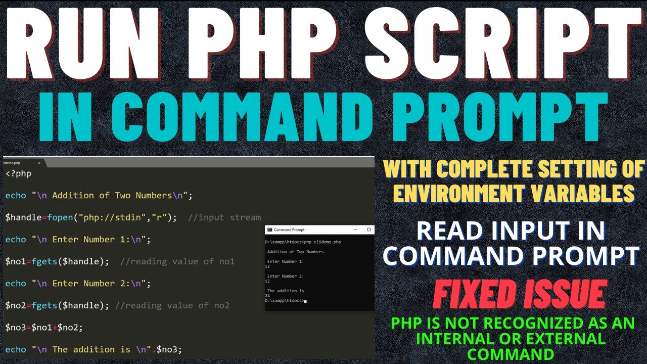 How To Run Php File In Cmd | Running Php From Command Line | How To Run Php Script In Command Prompt