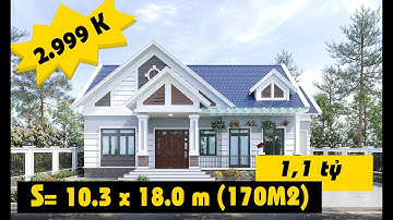 BT1-  9162 MẪU BIỆT THỰ 1 TẦNG MÁI THÁI 4 PHÒNG NGỦ ĐẸP HIỆN ĐẠI VÀ CỰC KỲ ẤN TƯỢNG