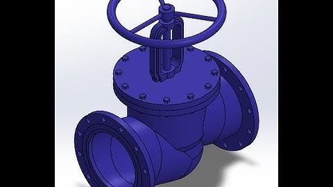 Globe valve with SolidWorks