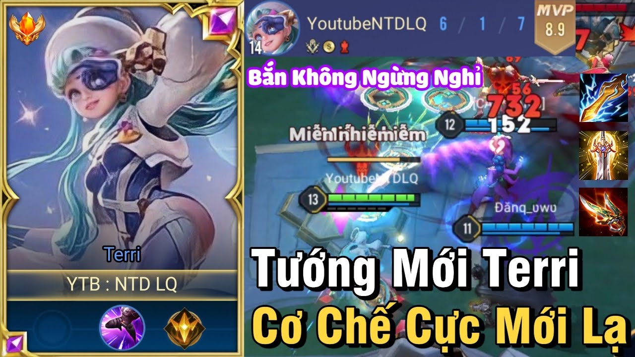 Tướng Mới Terri Liên Quân Mobile | Cách Đánh, Lên Đồ, Phù Hiệu, Bảng Ngọc Cho Terri Đi Đường Rồng Ad