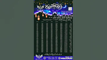 امساكية شهر رمضان لعام 2021 تركيا بورصة فقط 