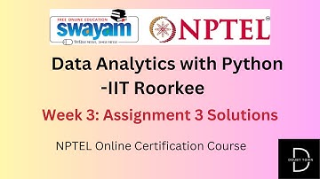 Data Analytics with Python -IIT Roorkee Week 3 Assignment Answers ||Jan 2024||  NPTEL