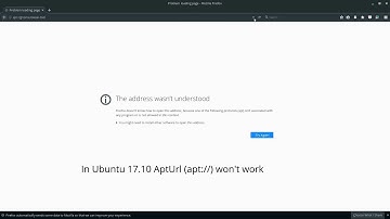 Ubuntu 17.10 Fix AptUrl(apt://) The Address wasn