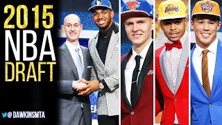 2015 Nba Draft Highlights - Selections Of Kat, Dssell, D.booker, Kp Gets Booed By Ny Fans