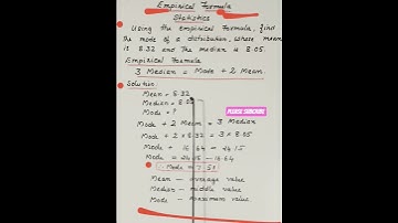#CBSE#10 Maths# #Sta tistics# Empirical formula #word problem #