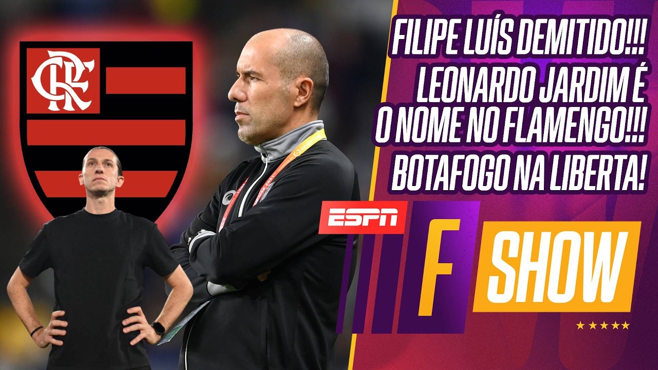 BOMBA NO FLAMENGO! FILIPE LUÍS DEMITIDO NA MADRUGA E LEONARDO JARDIM JÁ ESTÁ MUITO PRÓXIMO | F SHOW