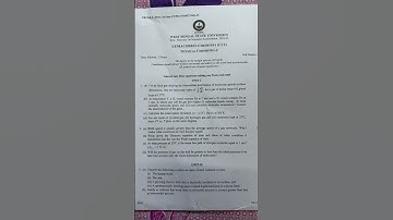 CBCS/ B.Sc/ Hons/ 1st Sem/ WBSU CHEMISTRY (CC2)QUESTION PAPER 2024-25