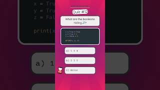 Maths with Python booleans! Byte-sized puzzle 🧩12 #shorts #quiz