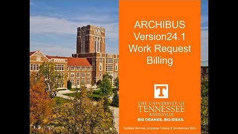 Archibus Video Guides: Work Request Billing