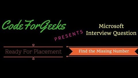 Find the missing number in array(using Bit wise XOR and Sum Formula) | CodeForGeeks