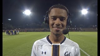 Pac-12 networks' troy clardy and kelly gray catch up with california
defender jj foe nuphaus moments after he headed the game-winning goal
to seal cal's win ...