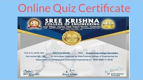 National level Quiz on Electrical and electronics engineering 2020 | Free Certificate