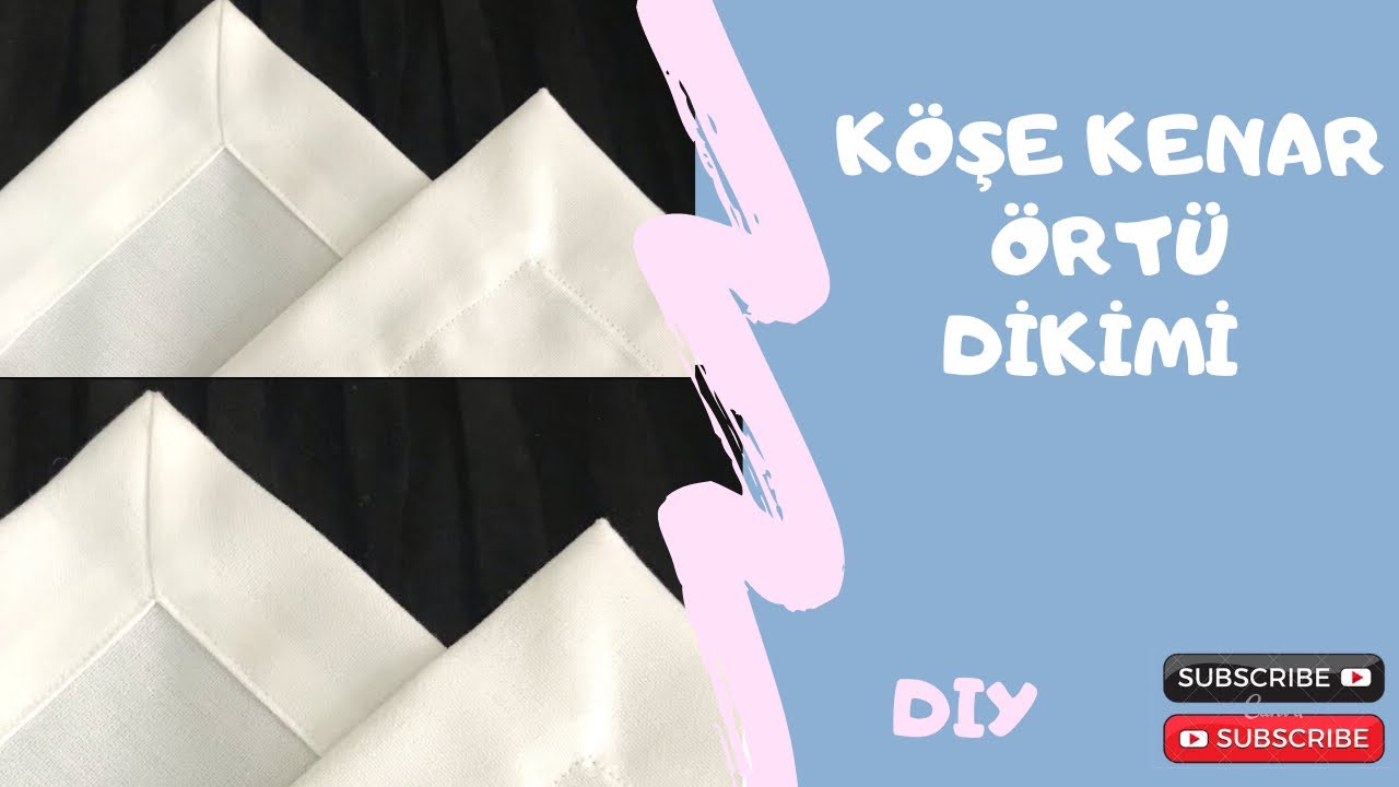 Köşe kenar örtü dikimi/kumaş ölçü hesaplama/ dıy / Masa örtüsü dikimi/