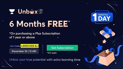 Mega Offer | 6 Months Free | Unacademy Plus subscription 2021