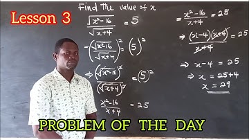 LESSON 3 || Problem of the day || Menalights tv