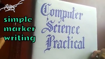 how to write good handwriting with marker | chisel tip marker calligraphy | computer science